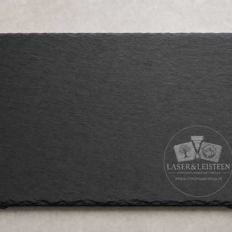 Gepersonaliseerde serveerplank van leisteen Logo max. 10x10cm !